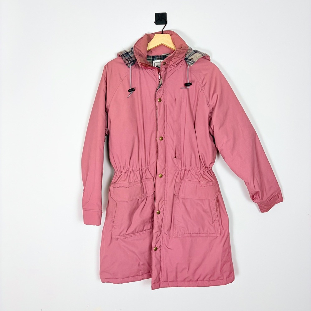 Woolrich Vintage Wool Lined Hooded Parka Field Utility Flannel Jacket Large USA - Picture 3 of 8